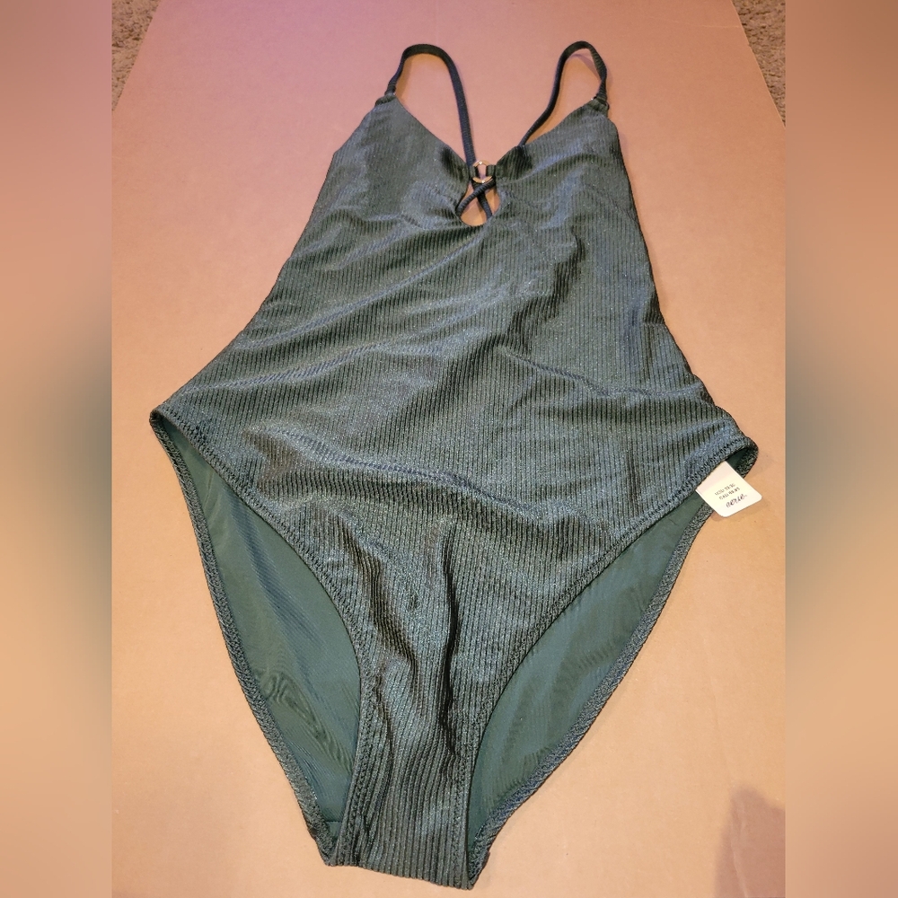 Aerie Shine Rib Full Coverage One Piece Swimsuit